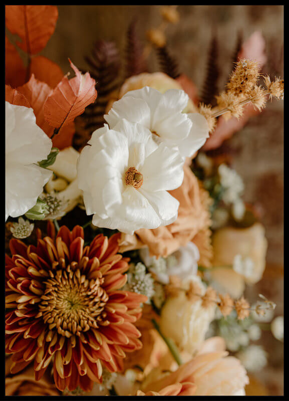 plakat foto - pomarańczowy bukiet II