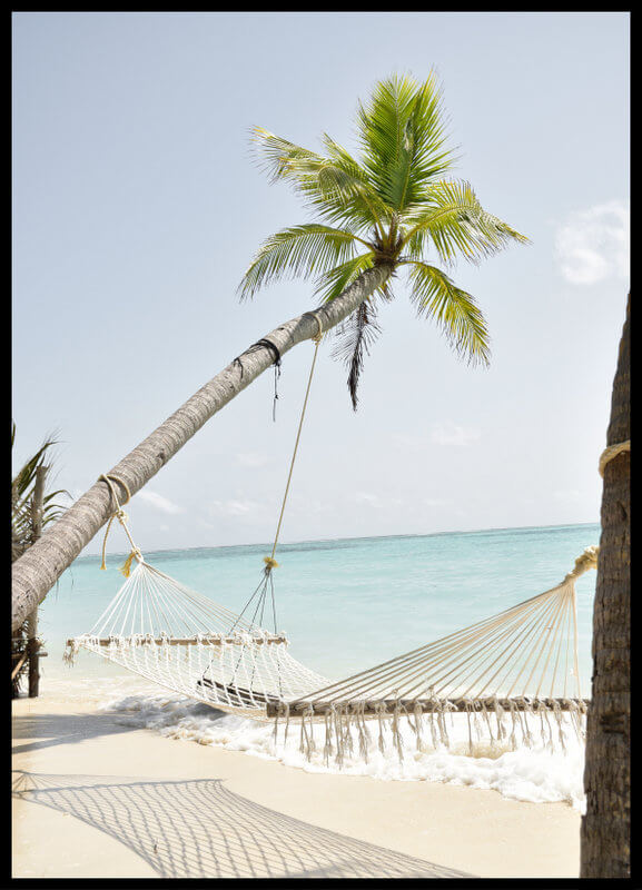 plakat foto - hamak na plaży