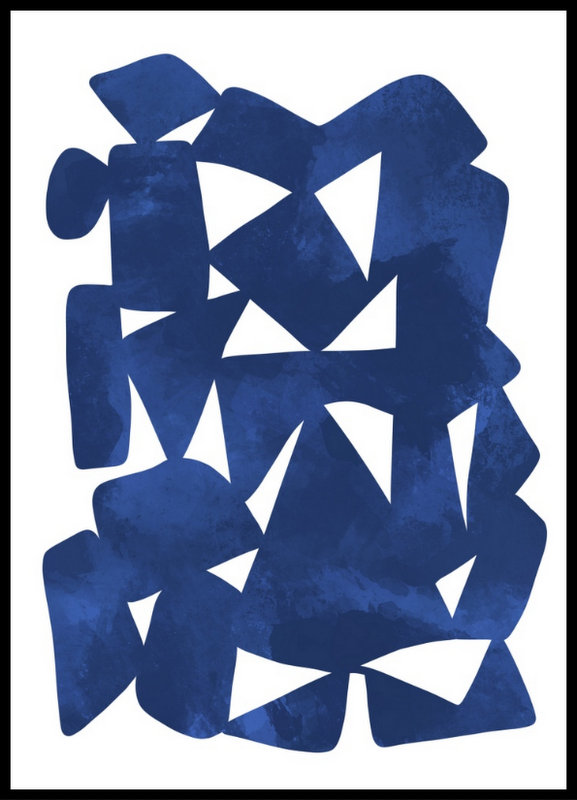 plakat - blue abstract