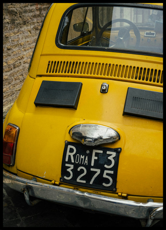 plakat foto - żółty garbus II