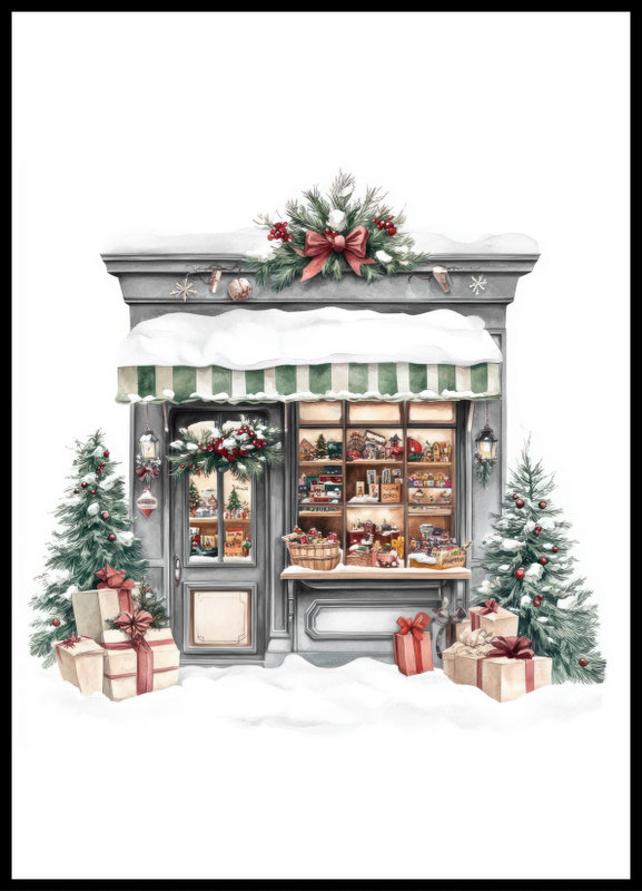 plakat - christmas shop