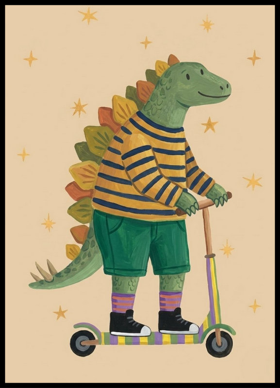 Plakat - Dino na hulajnodze