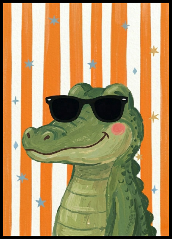 Plakat - Krokodyl w okularach